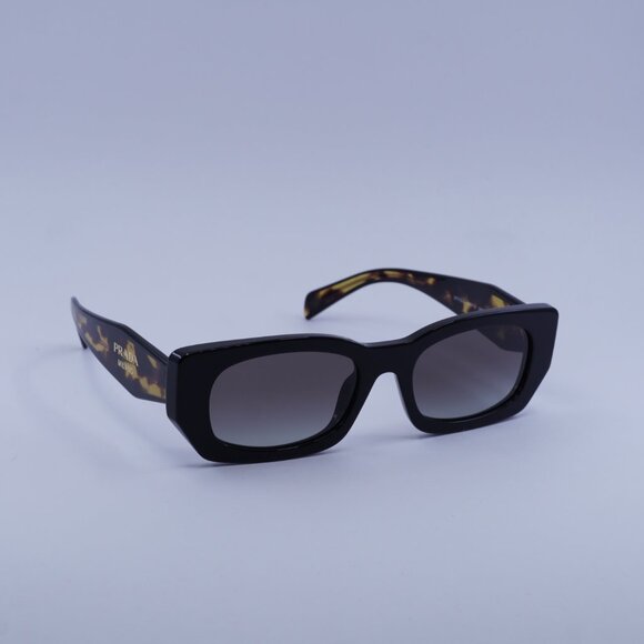 Prada PRB05S 3890A7 Sunglasses Black Rectangle Frame, Grey Gradient Lenses main image 10